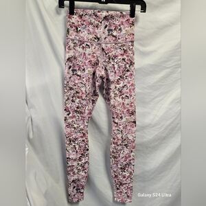 Floral Pink High-Waist Active Leggings